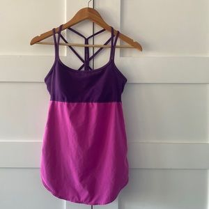 Lucy Purple Strappy Tank Top Size S